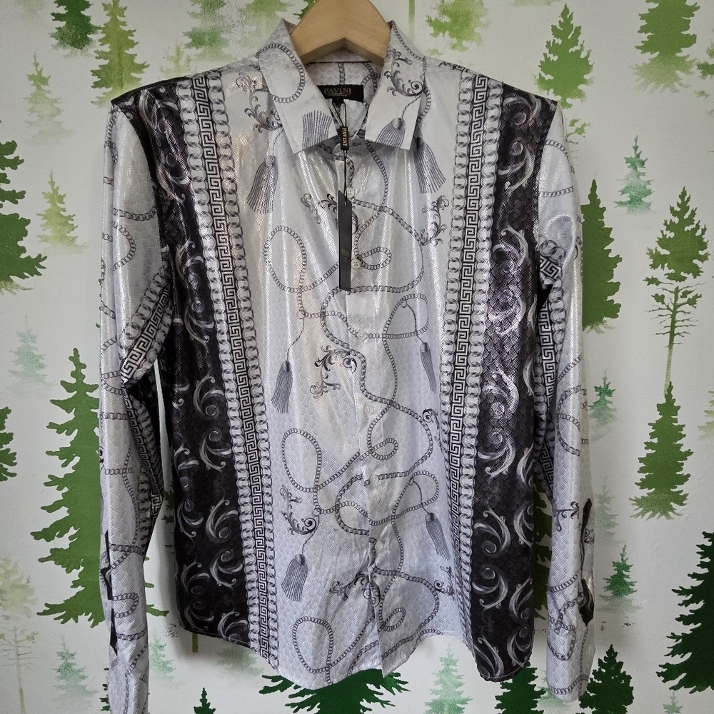 Men's Elegant Patterned Dress Shirt
